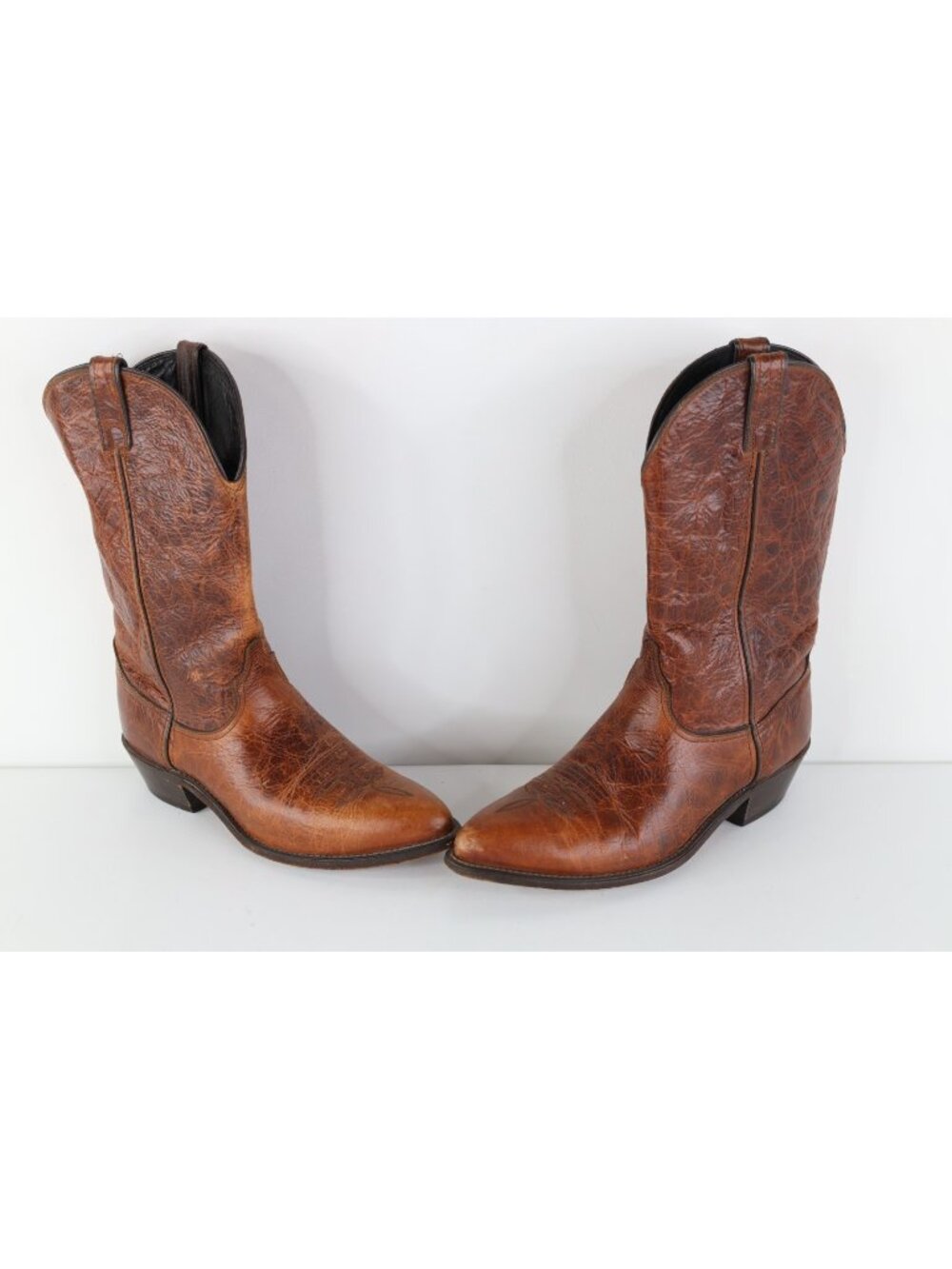 Vtg 80s 90s Rockabilly Mens 9 W Tribal Leather Western Rodeo Cowboy Boots USA